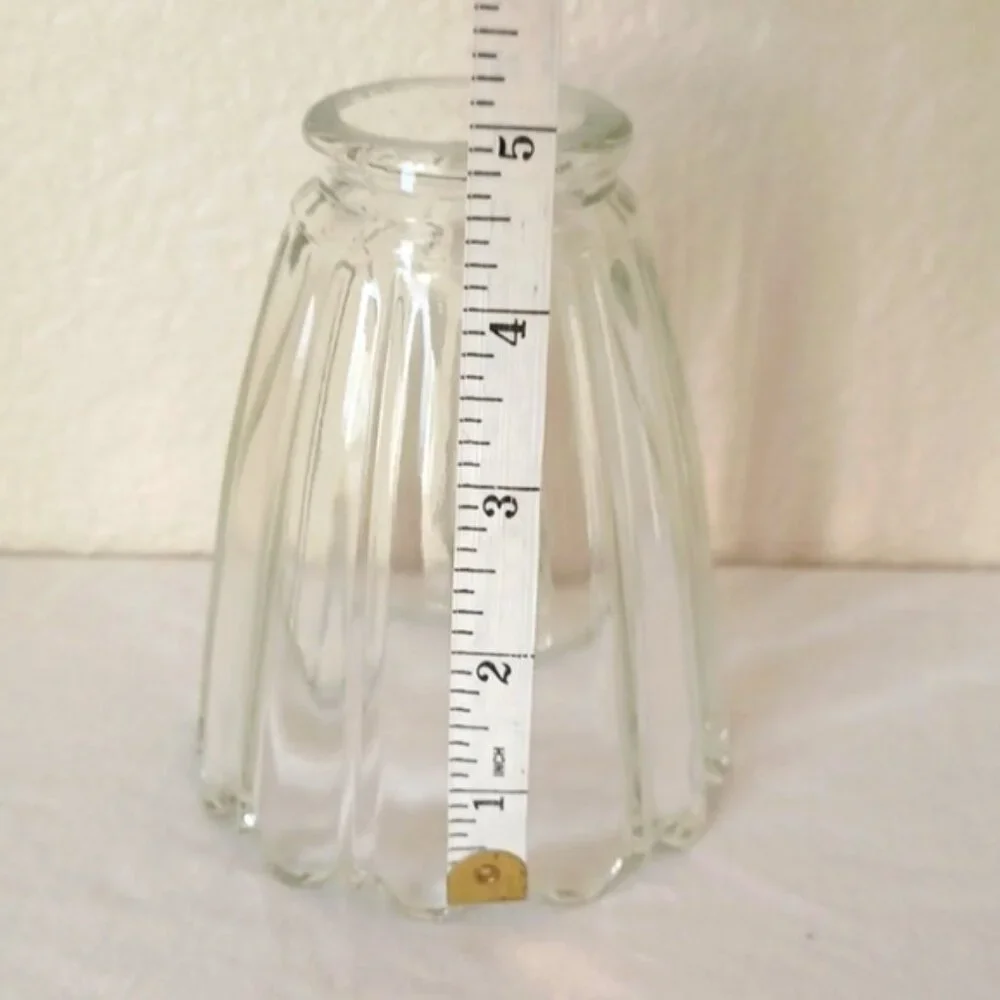 4 PIECE SET Glass Light Shades for Sconce or Ceiling Fan, Clear